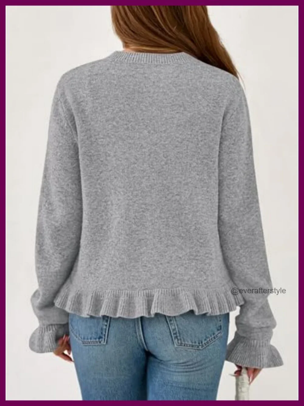 Chunky Knit Cropped Cardigan Button Down Long Sleeve Crew Neck Sweater